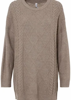 Oversize-Pullover mit Zopfmuster Damen Bekleidung·Umstandsmode|Bekleidung·Jeans