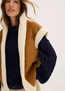 Oversize-Pullover mit Zopfmuster Damen Pullover & Strickjacken|Strickmode