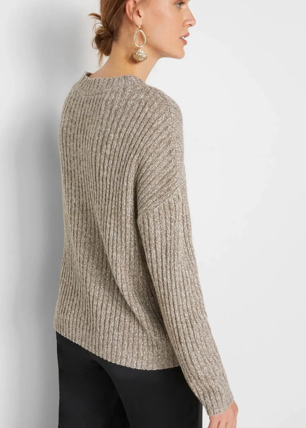 Damen bonprix Bekleidung·Umstandsmode|Strickmode|Oversize-Pullover mit Zopfmuster