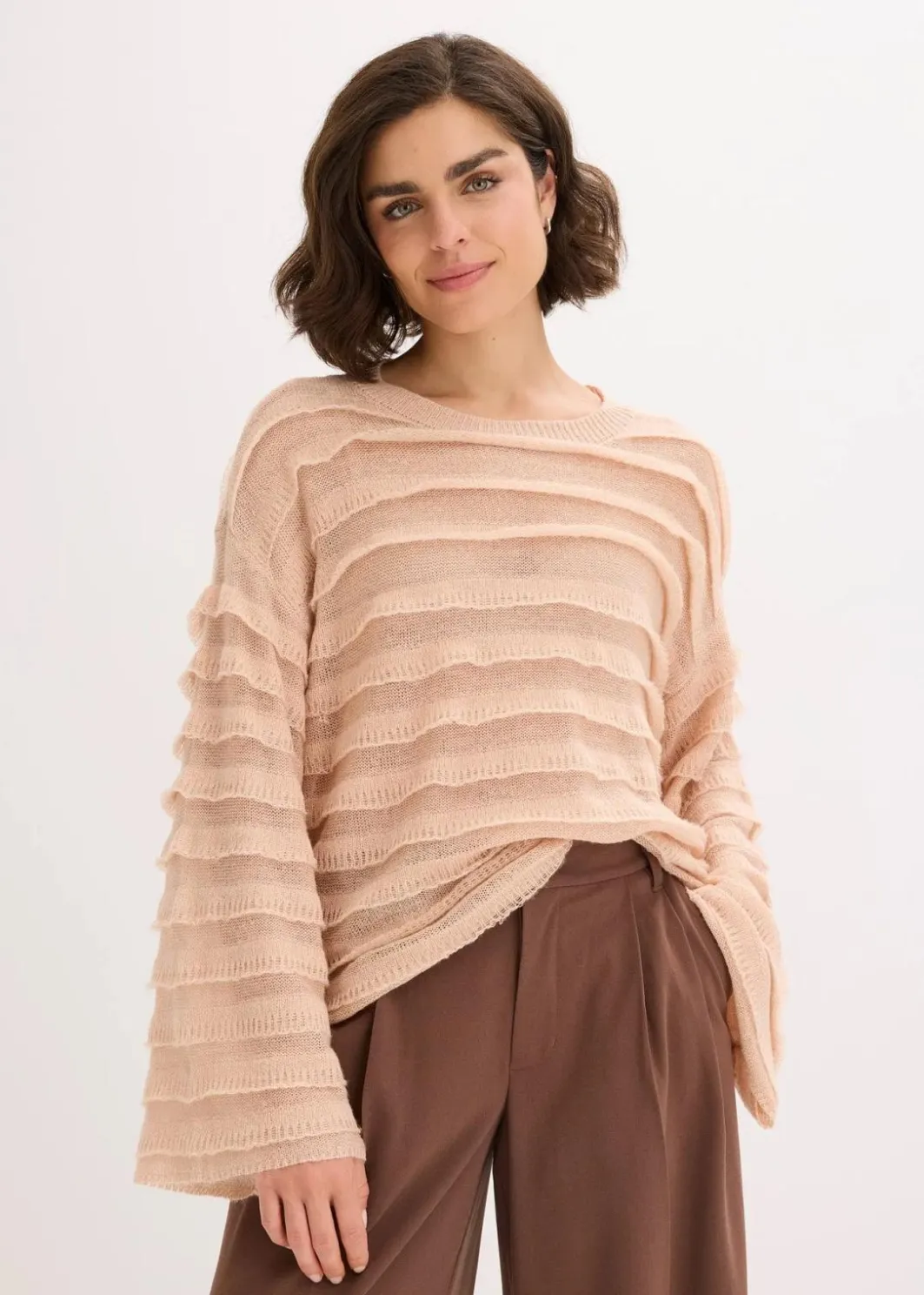 Oversize-Pullover, semi-transparent Damen Bekleidung·Umstandsmode|Strickmode