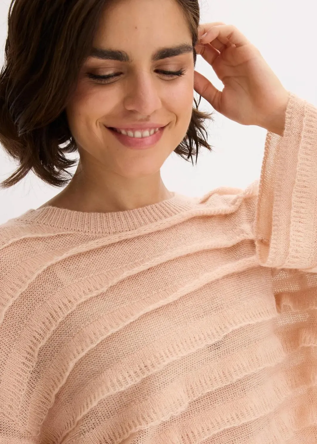 Oversize-Pullover, semi-transparent Damen Bekleidung·Umstandsmode|Strickmode