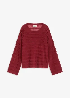 Damen bonprix Bekleidung·Umstandsmode|Strickmode|Oversize-Pullover, semi-transparent