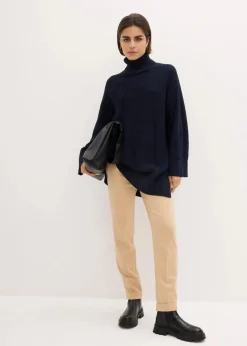 Online Oversize-Rollkragenpullover aus Baumwoll-Mix Damen Bekleidung·Umstandsmode|Strickmode
