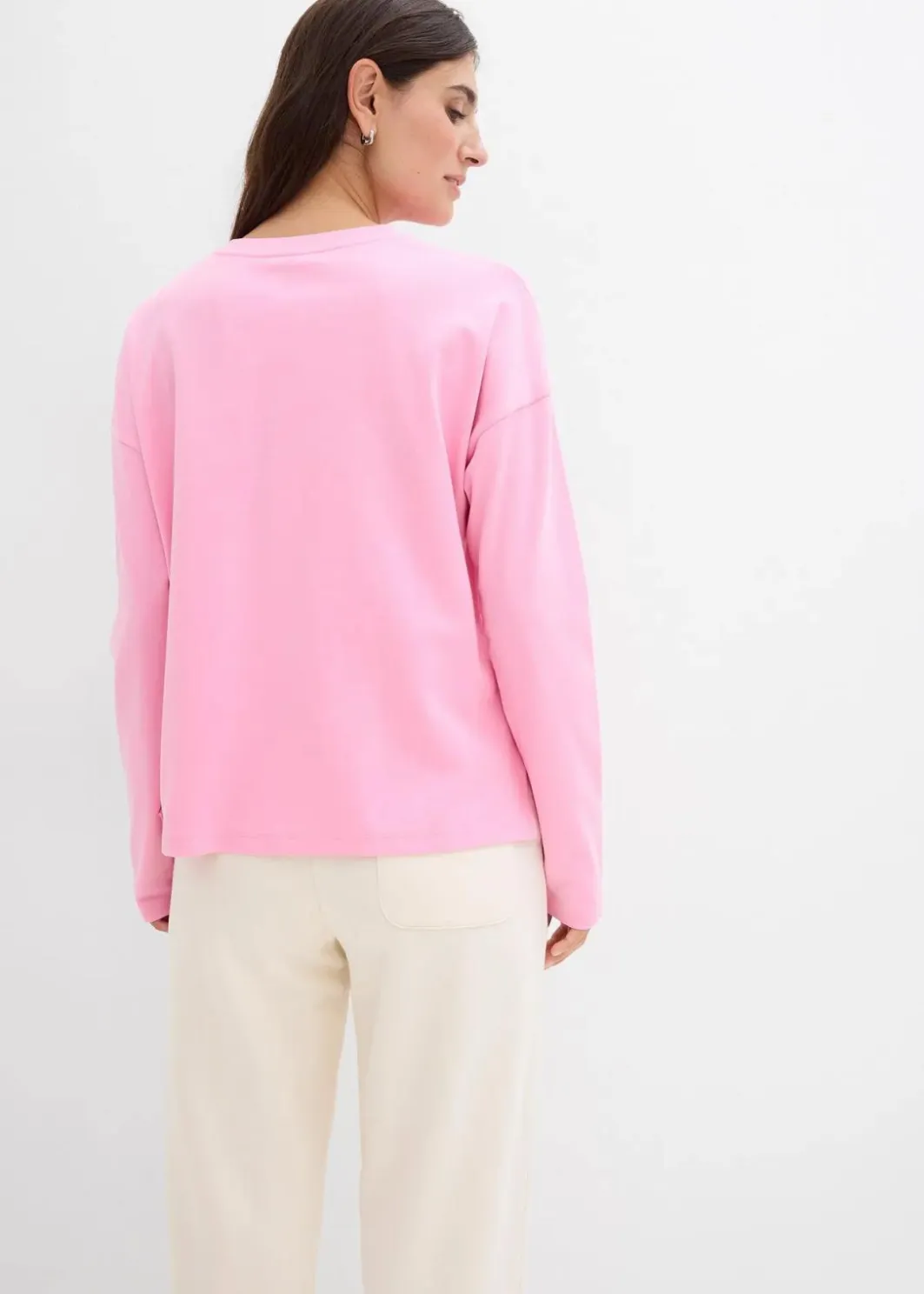 Damen bonprix Zweiteiler & Sets|Shirts & Tops|Oversize-Shirt aus Baumwolle