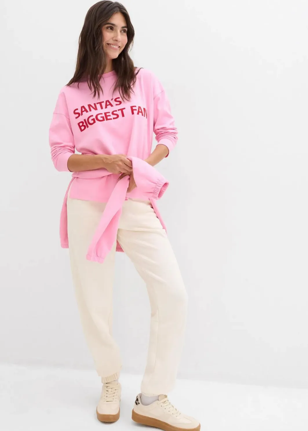 Damen bonprix Zweiteiler & Sets|Shirts & Tops|Oversize-Shirt aus Baumwolle