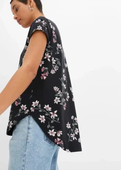 Damen bonprix Shirts & Tops|Nachhaltigere Materialien|Oversize-Shirt aus Baumwoll-Mix