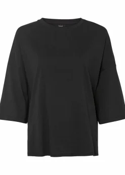 Outlet Oversize-Shirt aus elastischem Bio-Baumwoll-Mix Damen Shirts & Tops|Nachhaltigere Materialien