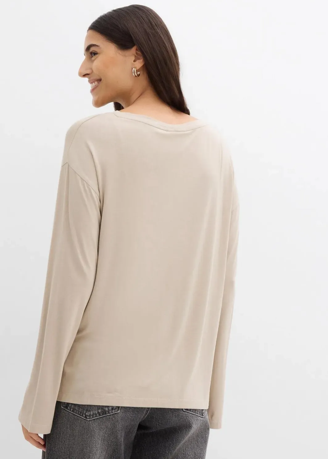 Oversize-Shirt aus fließendem Viskose-Elasthan-Mix Damen Shirts & Tops