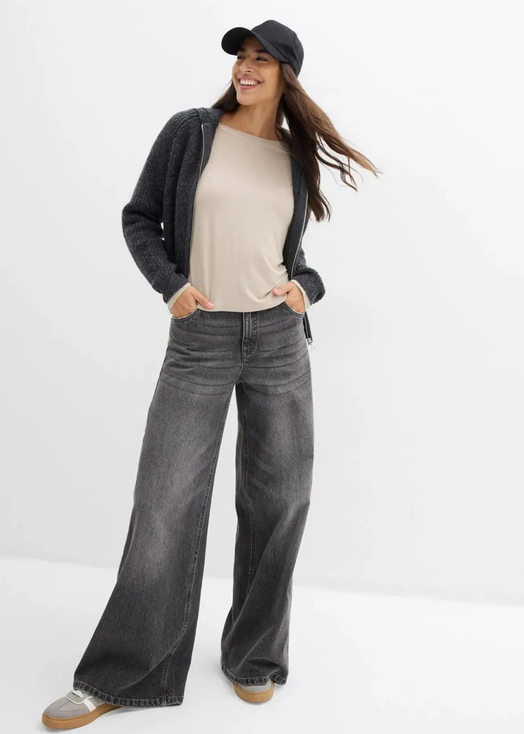 Oversize-Shirt aus fließendem Viskose-Elasthan-Mix Damen Shirts & Tops