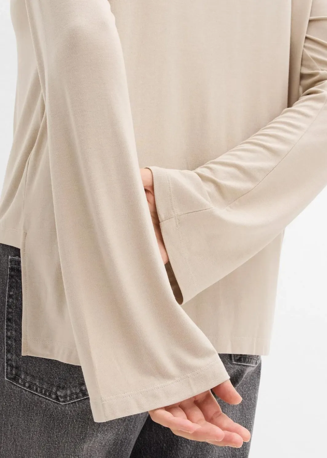 Oversize-Shirt aus fließendem Viskose-Elasthan-Mix Damen Shirts & Tops