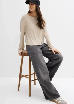 Oversize-Shirt aus fließendem Viskose-Elasthan-Mix Damen Shirts & Tops