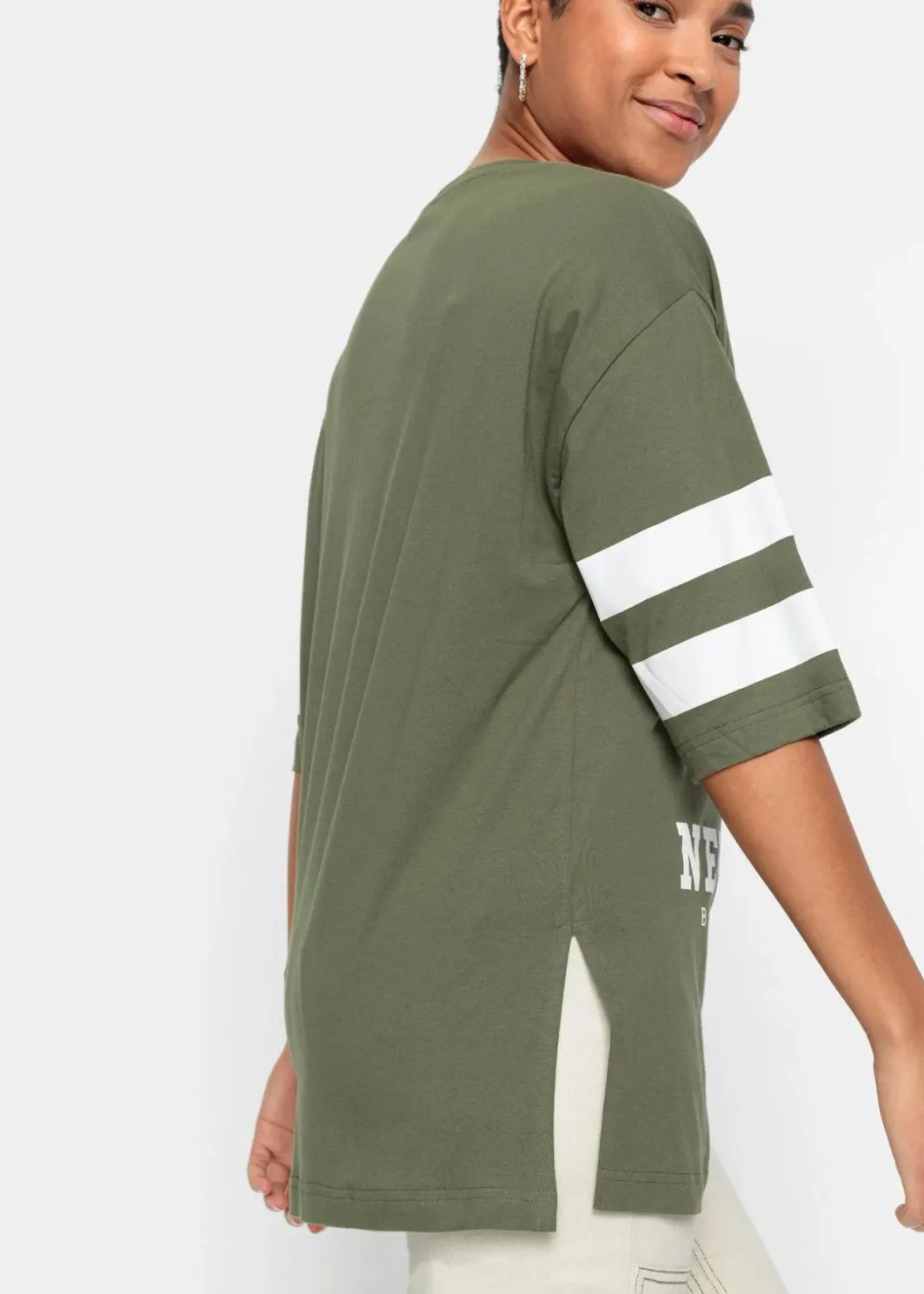 Damen bonprix Nachhaltigere Materialien|Shirts & Tops|Oversize-Shirt aus reiner Bio-Baumwolle