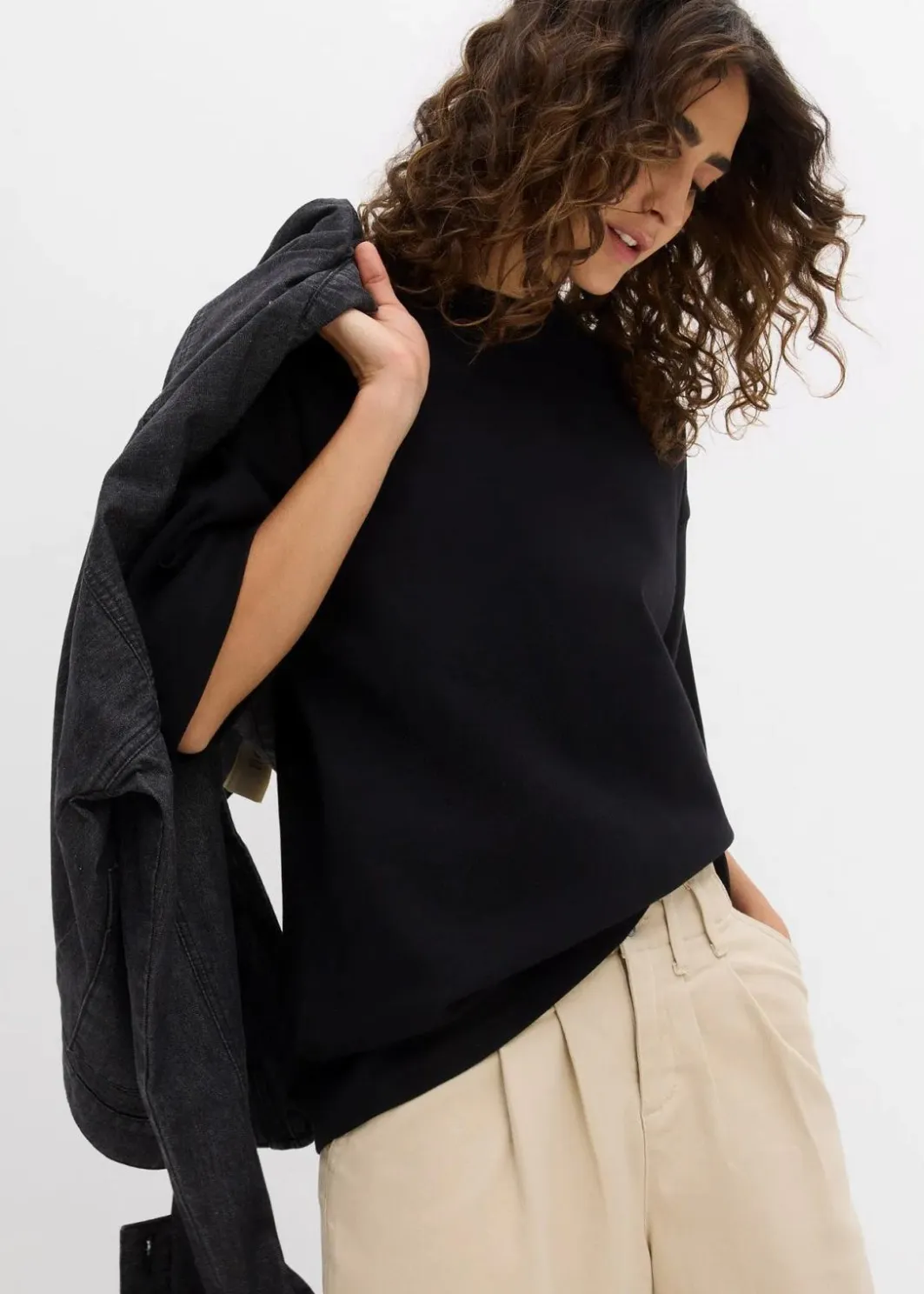 Online Oversize-Shirt aus reiner schwerer Bio-Baumwolle Damen Nachhaltigere Materialien|Shirts & Tops