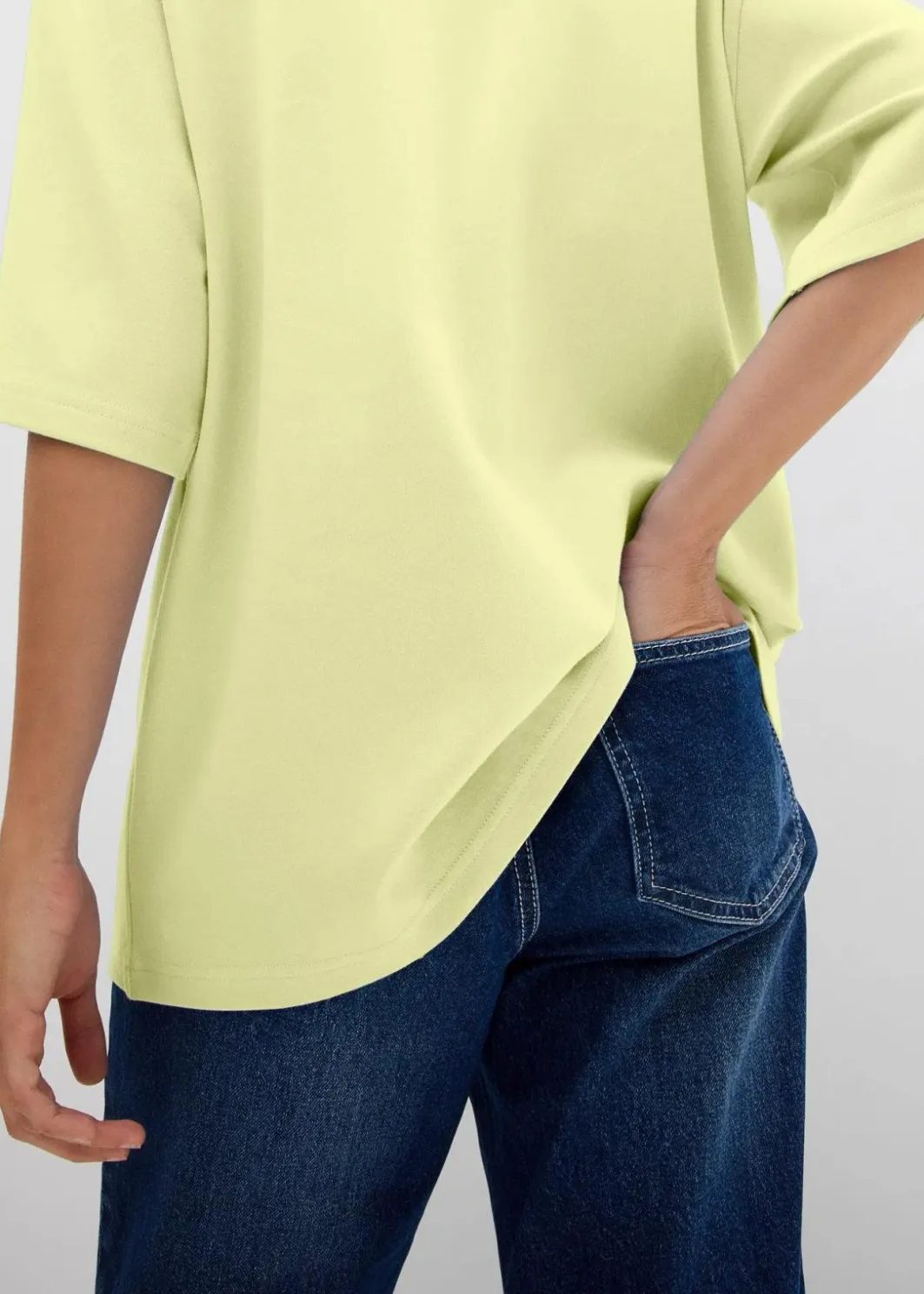 Damen bonprix Nachhaltigere Materialien|Shirts & Tops|Oversize-Shirt aus reiner schwerer Bio-Baumwolle