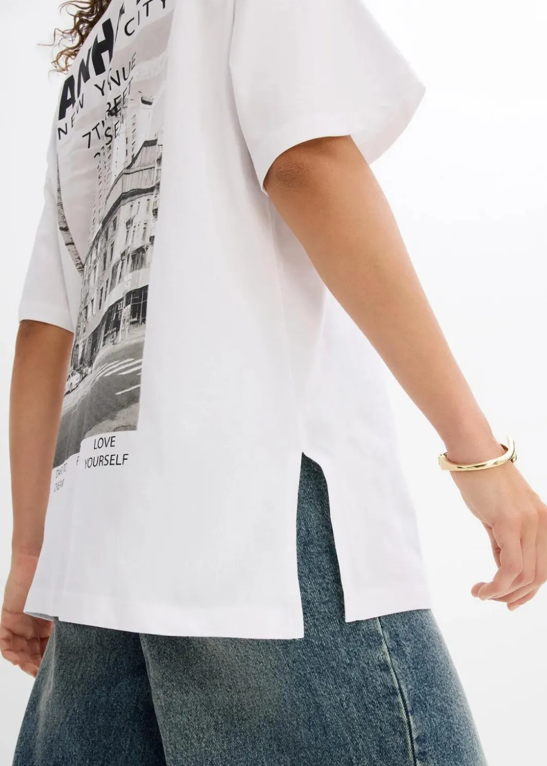 Damen bonprix Nachhaltigere Materialien|Shirts & Tops|Oversize-Shirt aus reiner Bio-Baumwolle