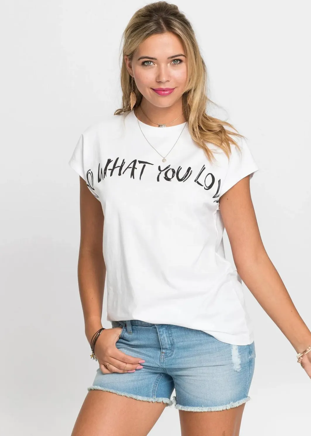 Damen bonprix Shirts & Tops|Nachhaltigere Materialien|Oversize-Shirt aus reiner Bio-Baumwolle