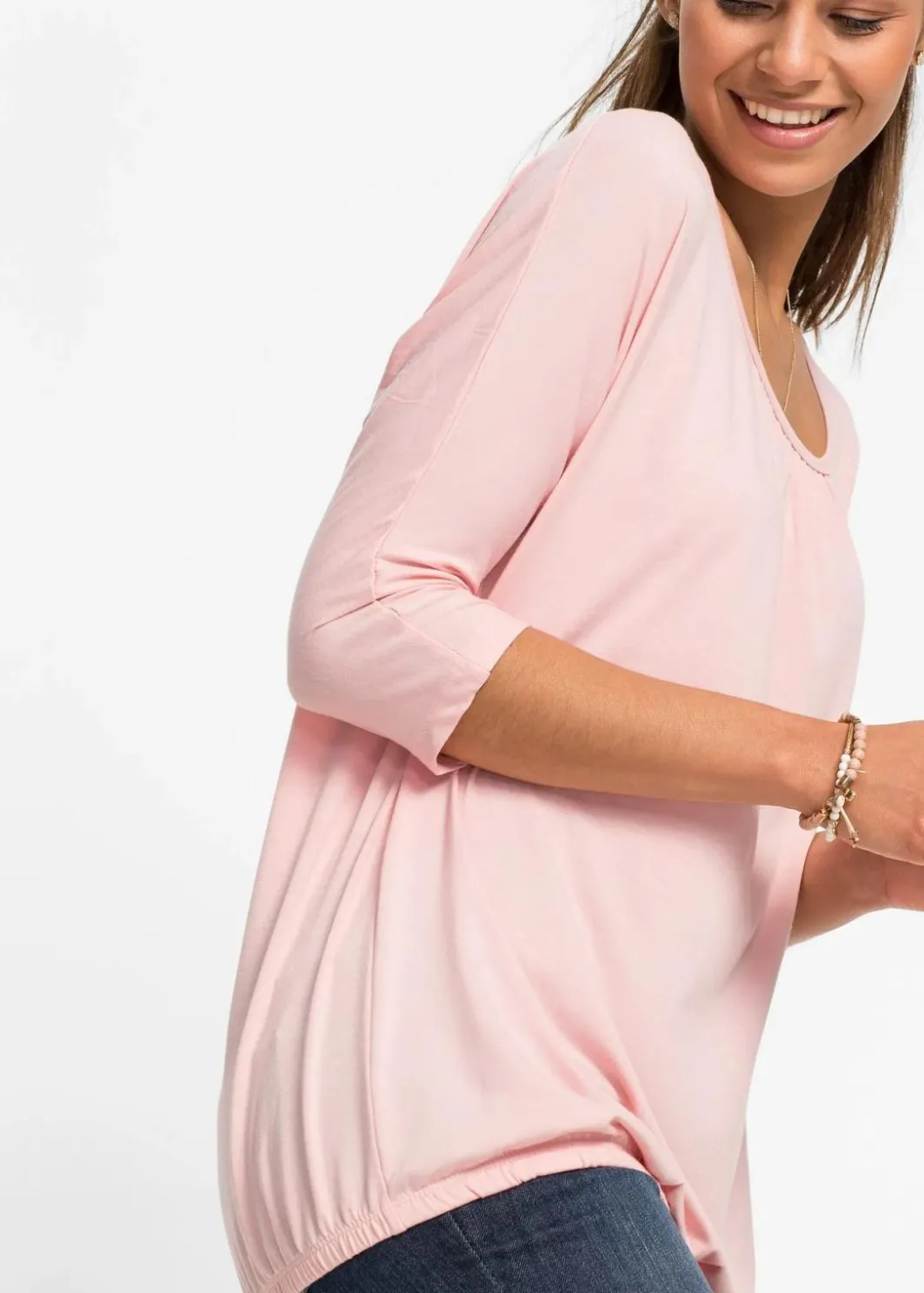 Damen bonprix Shirts & Tops|Oversize-Shirt aus Viskose-Mix