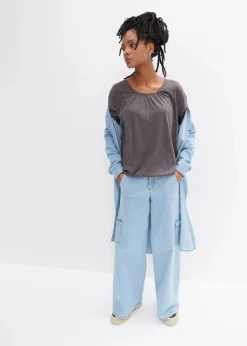 Oversize-Shirt aus Viskose-Mix Damen Shirts & Tops
