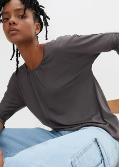 Oversize-Shirt aus Viskose-Mix Damen Shirts & Tops