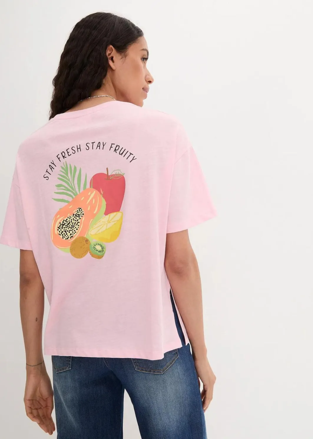 Discount Oversize-Shirt mit Druck Damen Nachhaltigere Materialien|Shirts & Tops