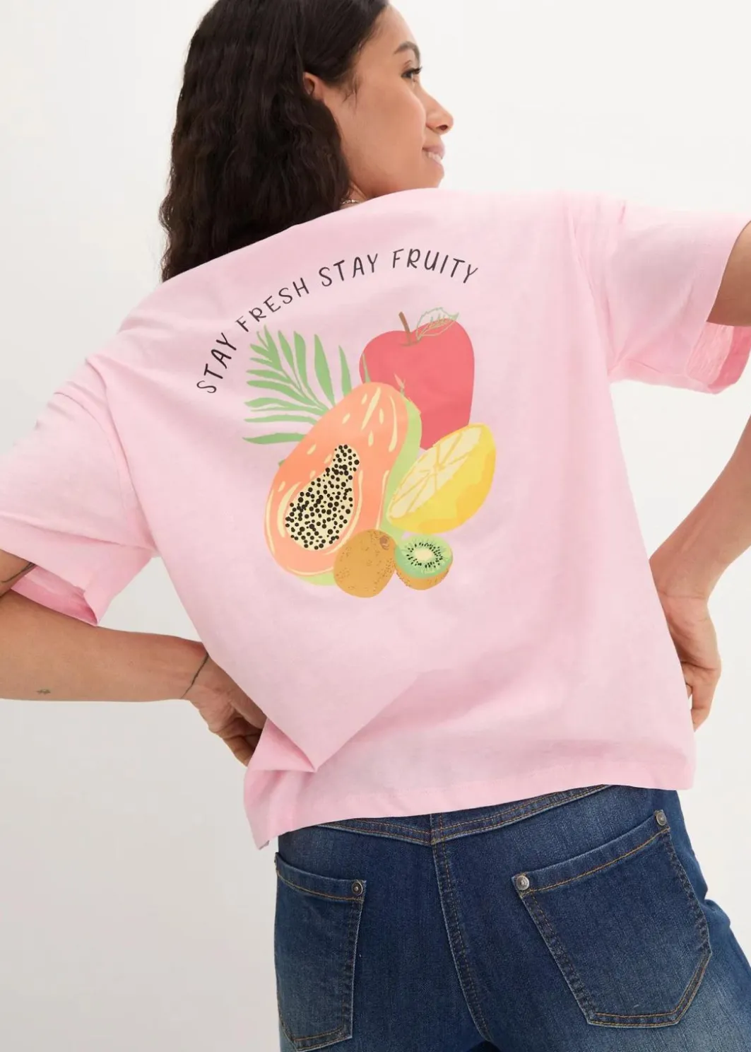 Discount Oversize-Shirt mit Druck Damen Nachhaltigere Materialien|Shirts & Tops