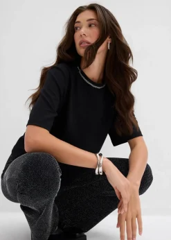 Best Oversize-Shirt mit Perlenbesatz Damen Shirts & Tops|Nachhaltigere Materialien