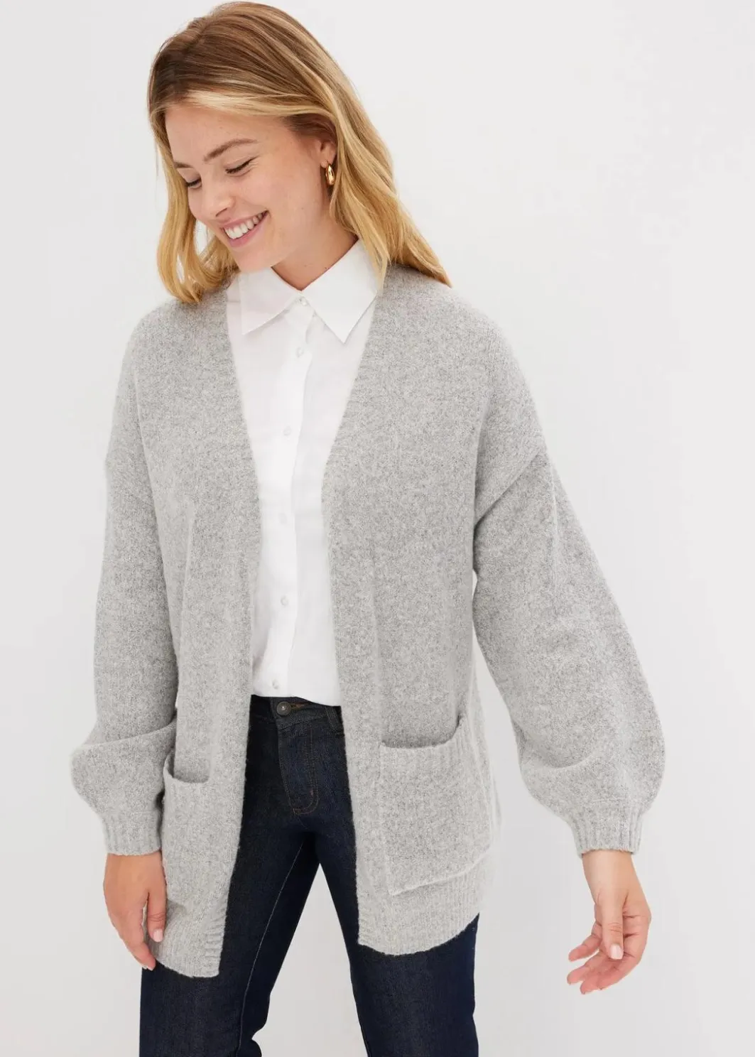 Damen bonprix Bekleidung·Jeans|Pullover & Strickjacken|Oversize-Strickjacke