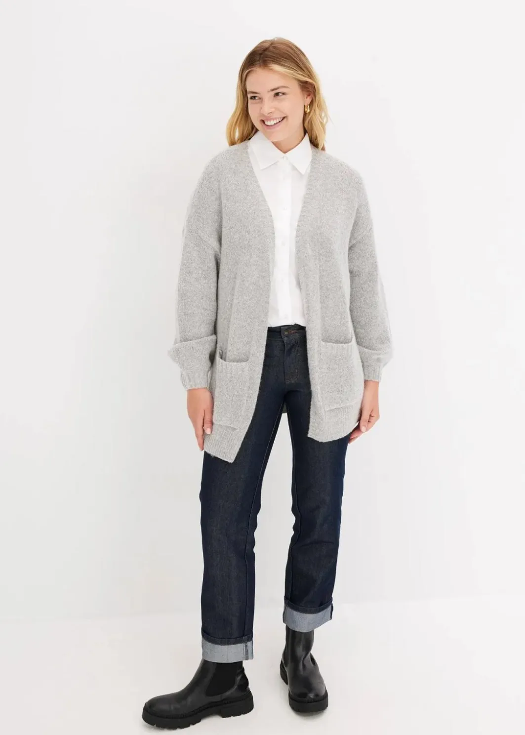 Damen bonprix Bekleidung·Jeans|Pullover & Strickjacken|Oversize-Strickjacke