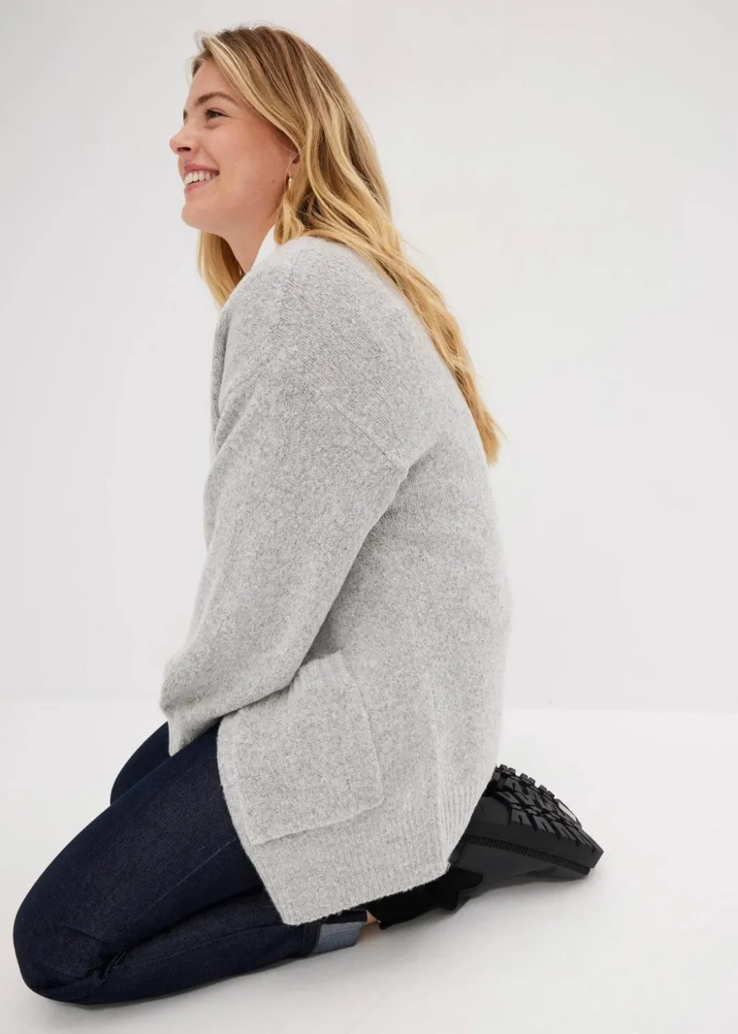 Damen bonprix Bekleidung·Jeans|Pullover & Strickjacken|Oversize-Strickjacke