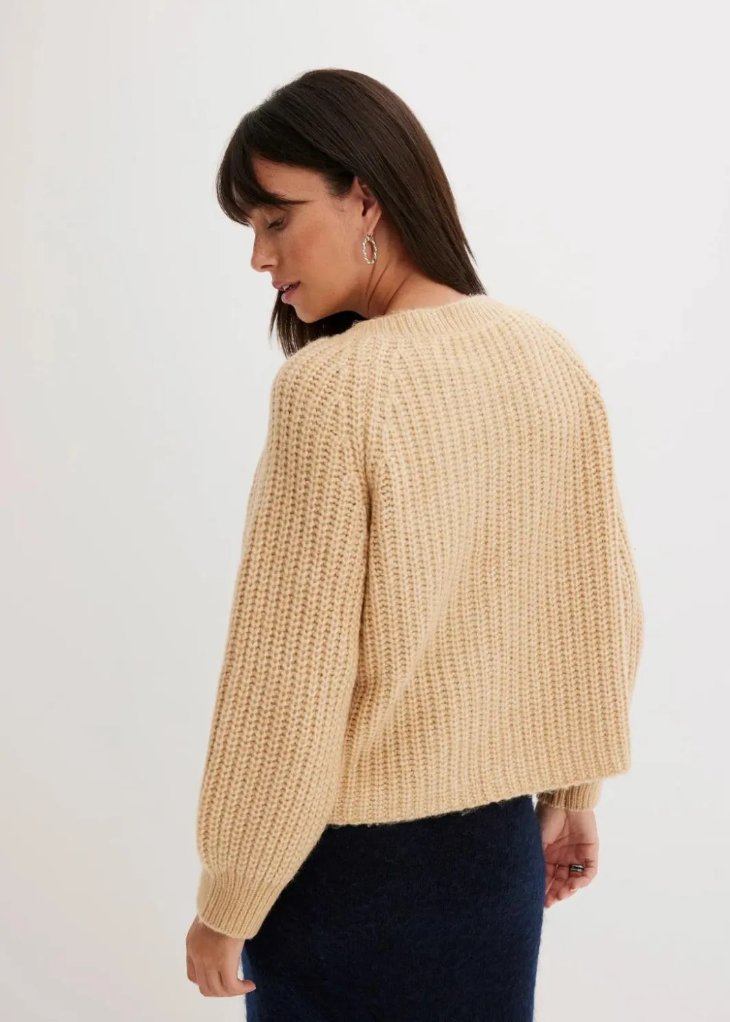 Oversize-Strickjacke Damen Bekleidung·Umstandsmode|Strickmode
