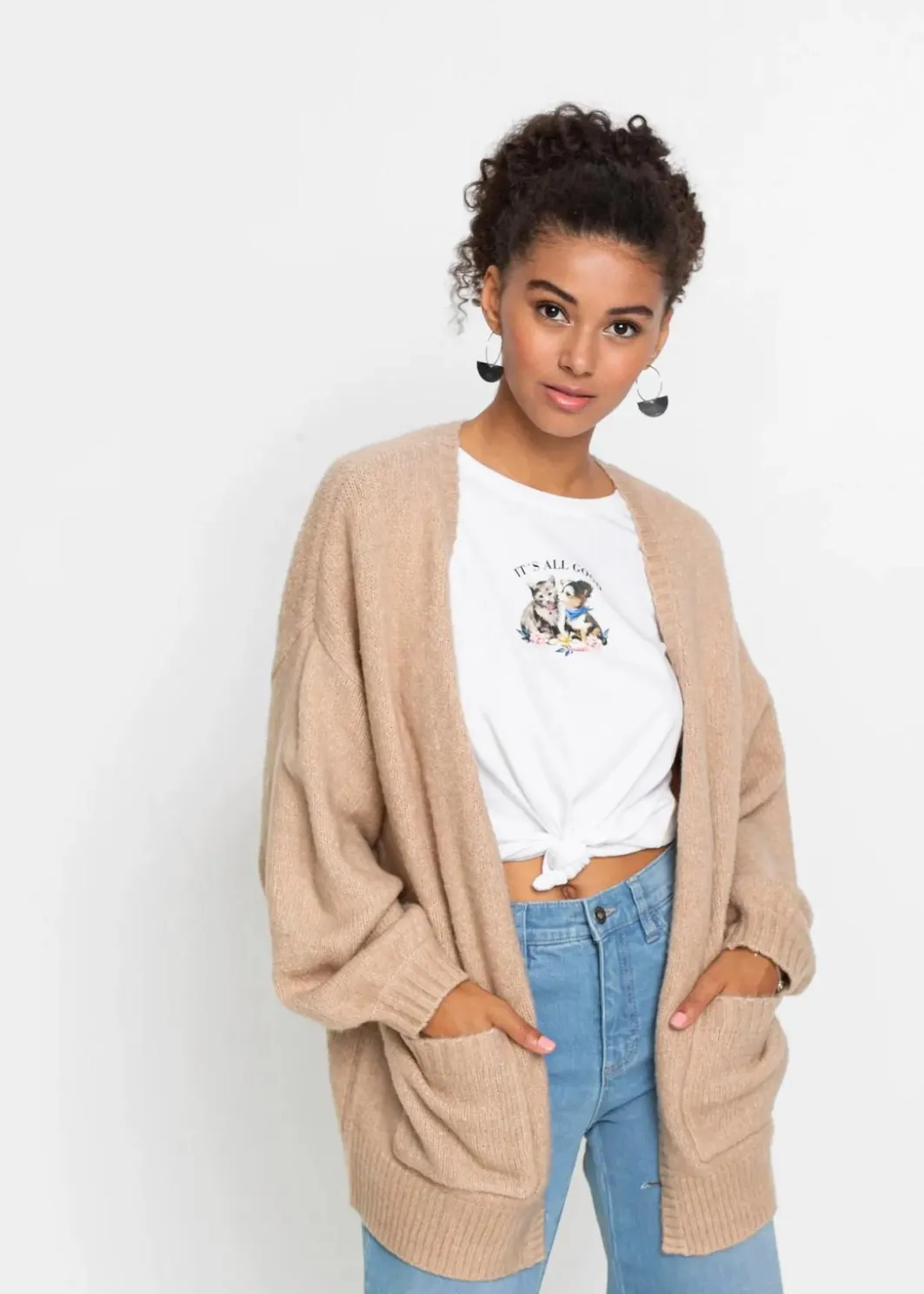 Oversize-Strickjacke Damen Strickmode|Pullover & Strickjacken