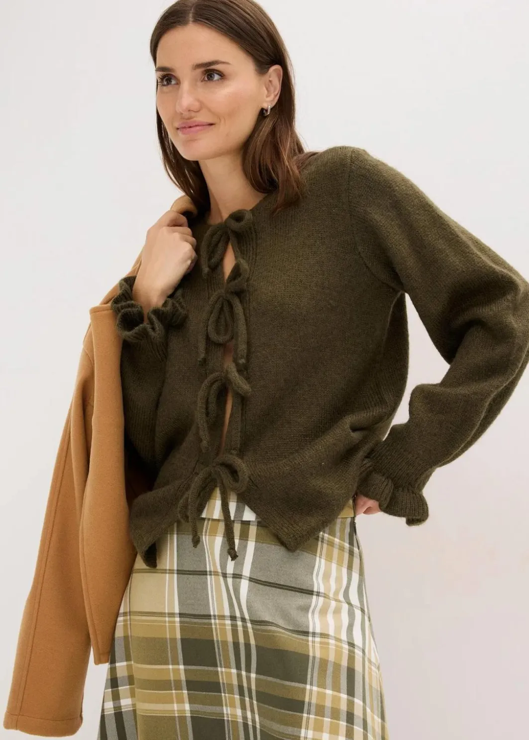 Damen bonprix Bekleidung·Umstandsmode|Bekleidung·Jeans|Oversize-Strickjacke aus weichem Woll-Mix