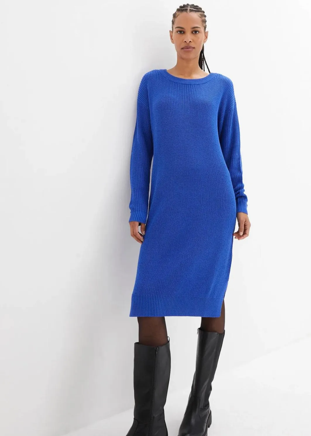 New Oversize-Strickkleid aus Rippstrick Damen Bekleidung·Umstandsmode|Strickmode