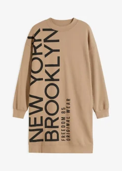 Online Oversize-Sweatkleid aus weichem Baumwoll-Mix Damen Kleider|Sweat