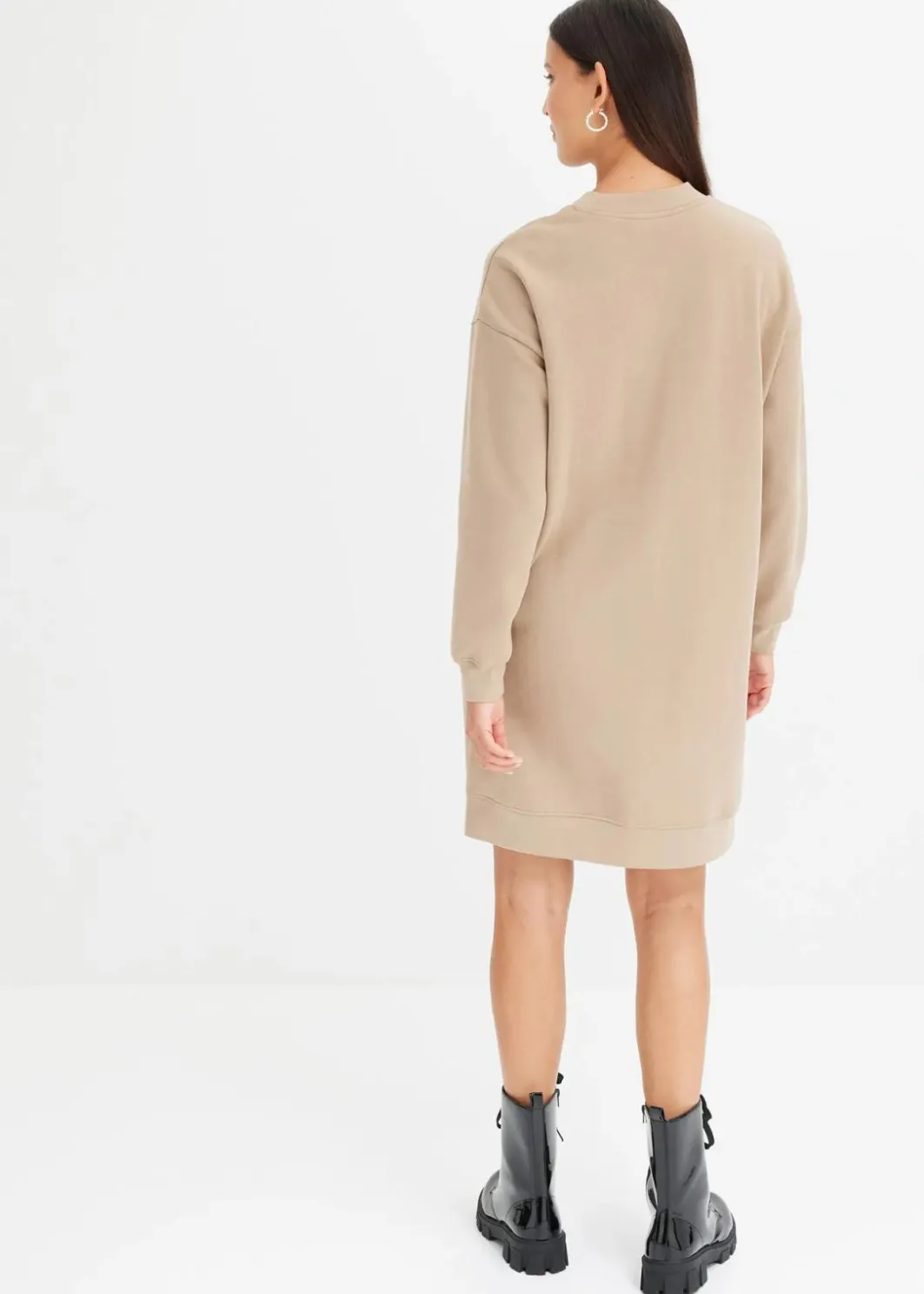 Online Oversize-Sweatkleid aus weichem Baumwoll-Mix Damen Kleider|Sweat