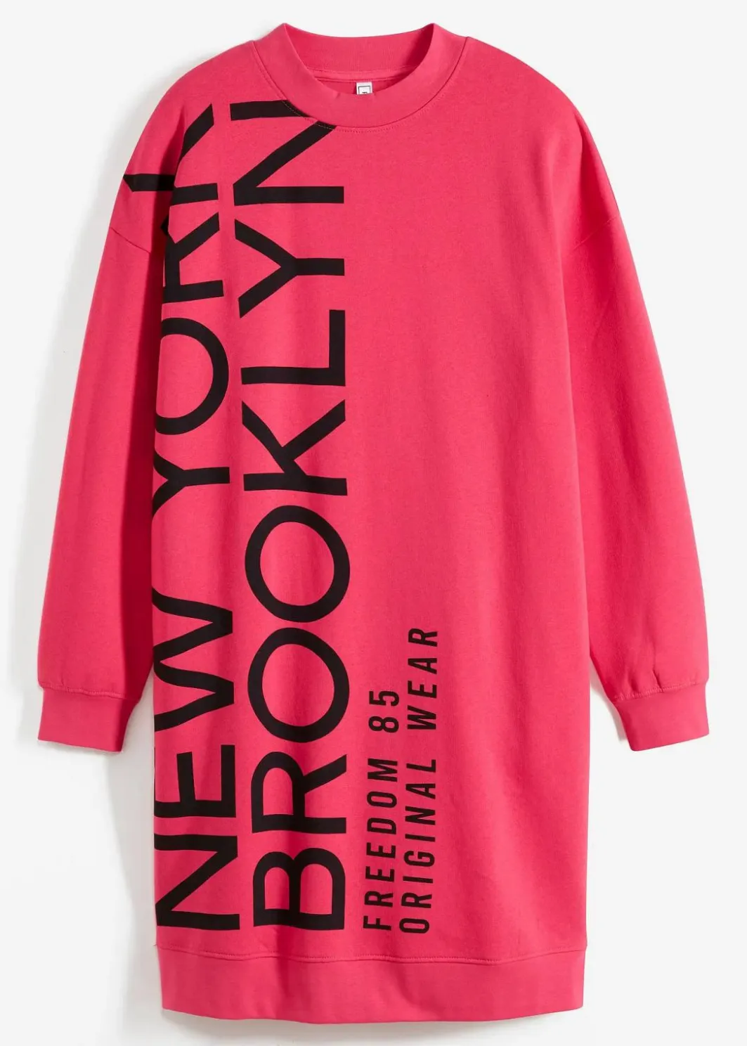 Damen bonprix Kleider|Sweat|Oversize-Sweatkleid aus weichem Baumwoll-Mix