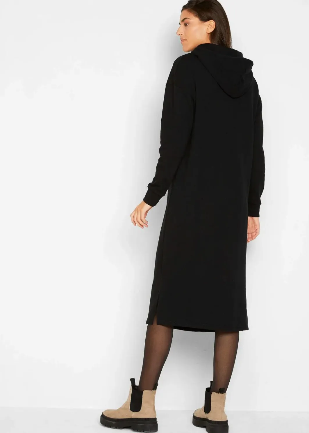 Damen bonprix Bekleidung·Röcke|Bekleidung·Blusen & Tuniken|Oversize-Sweatkleid mit Kapuze