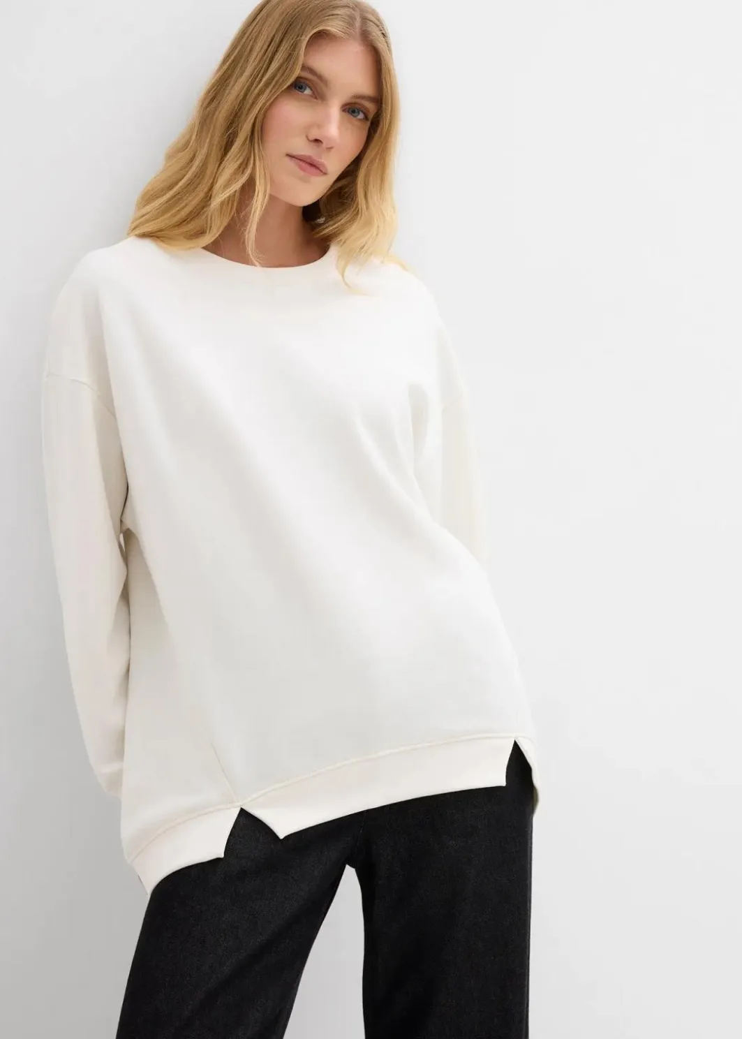 Damen bonprix Sweat|Nachhaltigere Materialien|Oversize-Sweatshirt