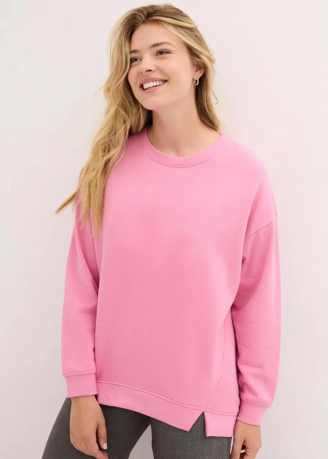 Damen bonprix Sweat|Nachhaltigere Materialien|Oversize-Sweatshirt