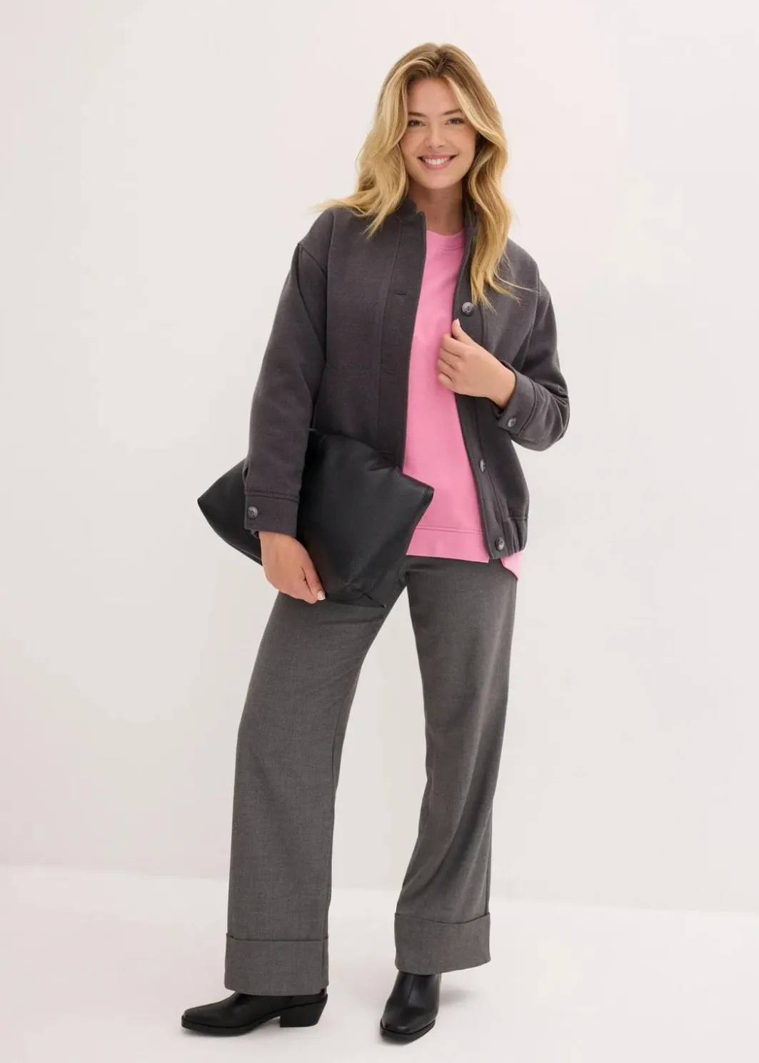 Damen bonprix Sweat|Nachhaltigere Materialien|Oversize-Sweatshirt