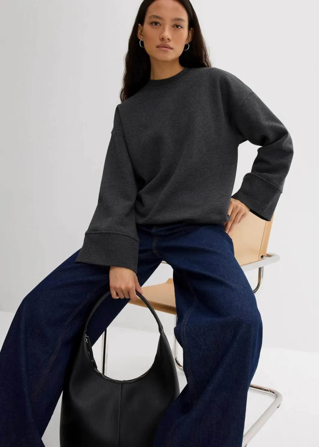 Damen bonprix Sweat|Bekleidung·Blusen & Tuniken|Oversize-Sweatshirt