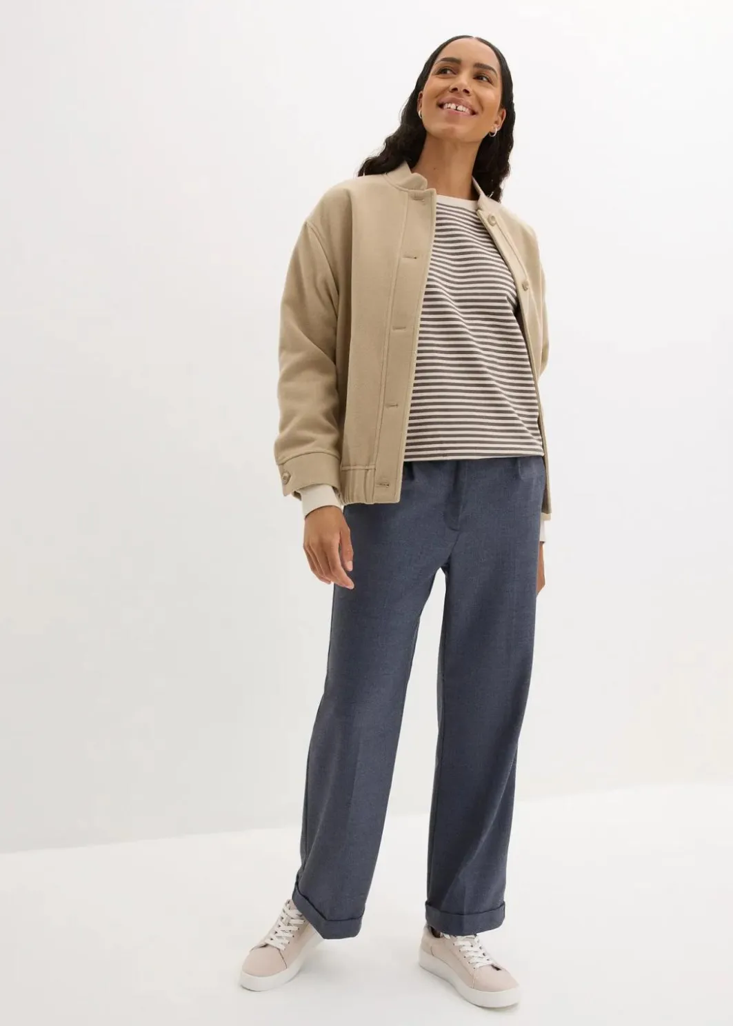 Damen bonprix Basics|Sweat|Oversize-Sweatshirt