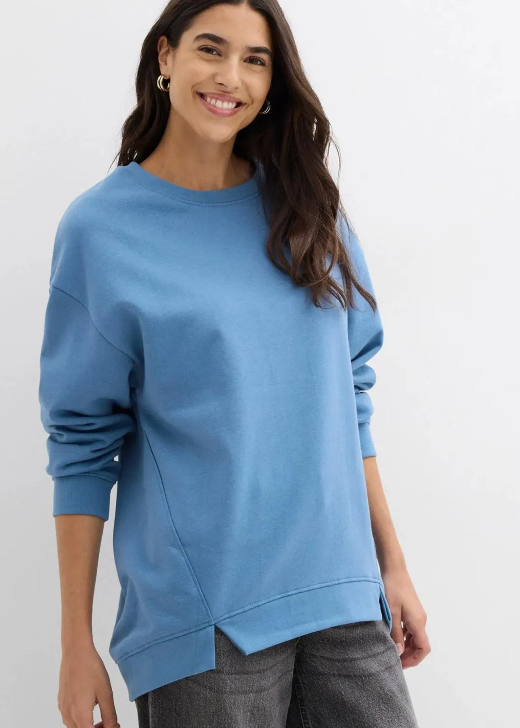 Damen bonprix Sweat|Nachhaltigere Materialien|Oversize-Sweatshirt