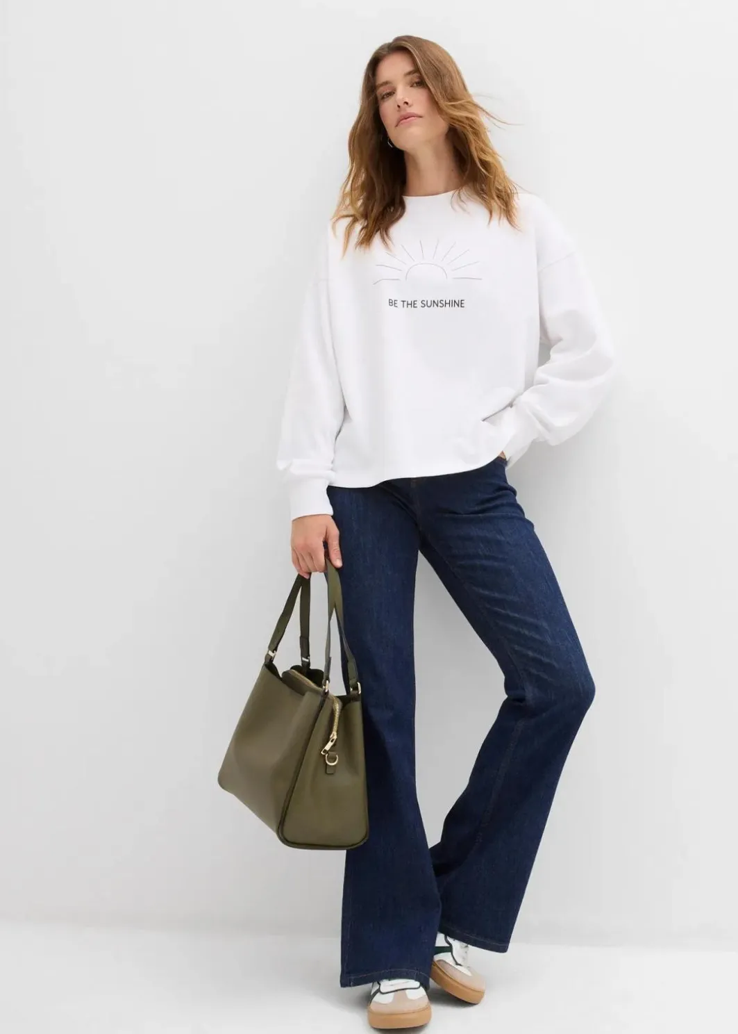 Hot Oversize-Sweatshirt Damen Bekleidung·Blusen & Tuniken|Sweat