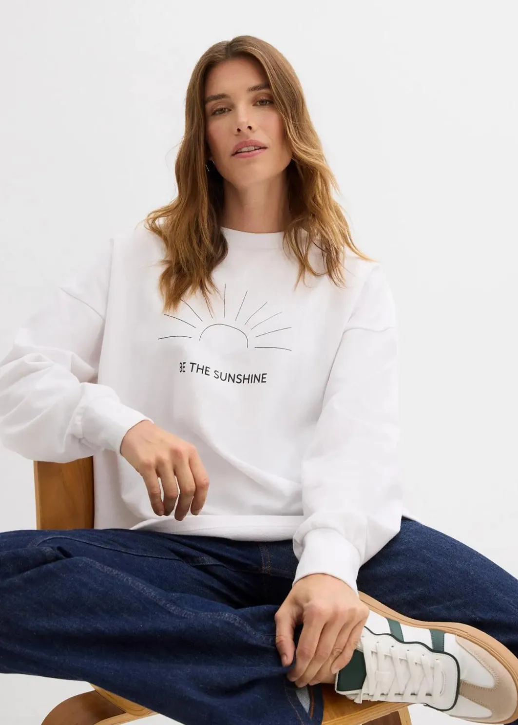 Hot Oversize-Sweatshirt Damen Bekleidung·Blusen & Tuniken|Sweat