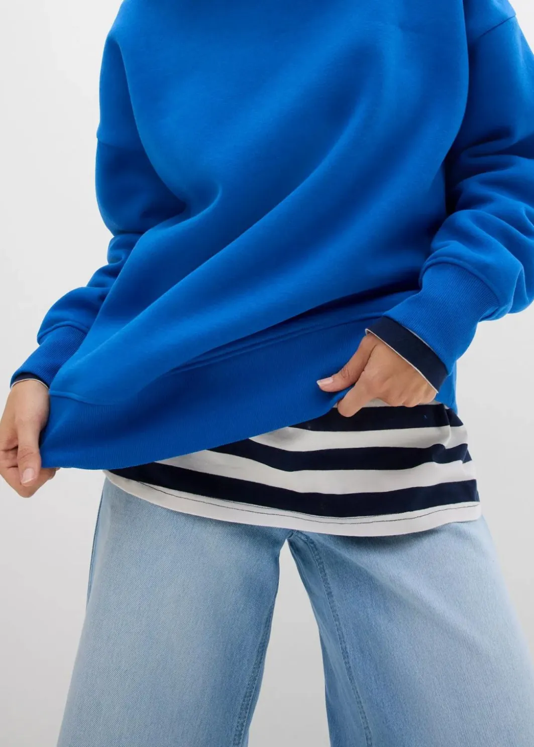 Damen bonprix Sweat|Basics|Oversize-Sweatshirt