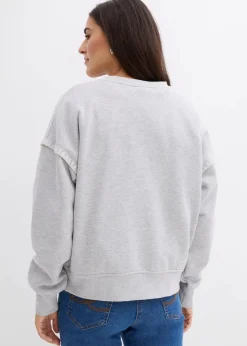 Damen bonprix Bekleidung·Blusen & Tuniken|Sweat|Oversize-Sweatshirt aus Baumwoll-Mix