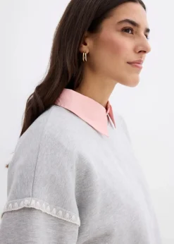 Damen bonprix Bekleidung·Blusen & Tuniken|Sweat|Oversize-Sweatshirt aus Baumwoll-Mix