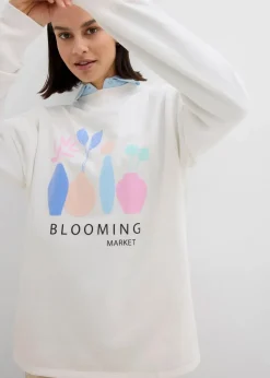 Outlet Oversize-Sweatshirt aus Baumwoll-Mix Damen Sweat|Bekleidung·Blusen & Tuniken