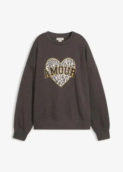 New Oversize-Sweatshirt aus Baumwoll-Mix Damen Sweat|Bekleidung·Blusen & Tuniken